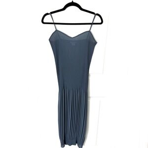 Han Feng Pleated Slinky Y2K Vintage Sheer Tank Dress Size Medium